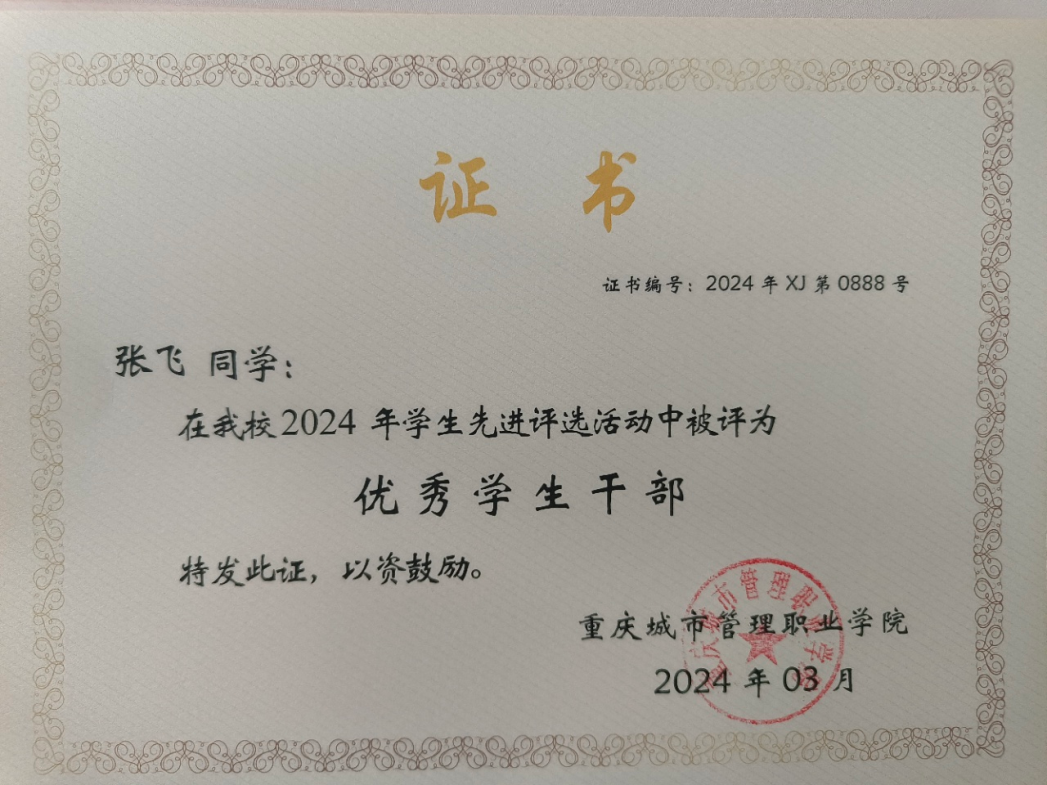 校级优秀学生干部