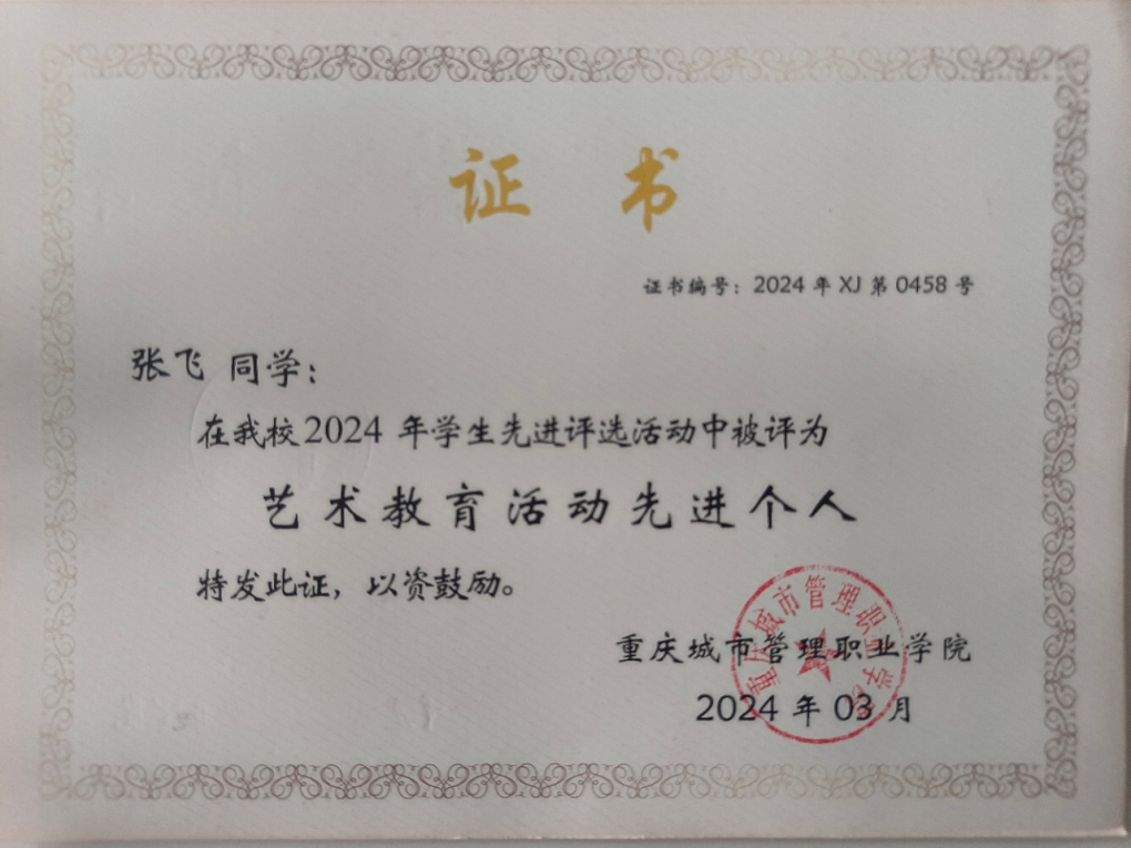 校级艺术教育活动先进个人